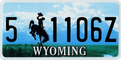WY license plate 51106Z