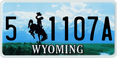 WY license plate 51107A