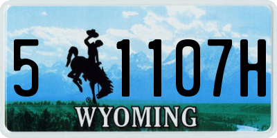 WY license plate 51107H