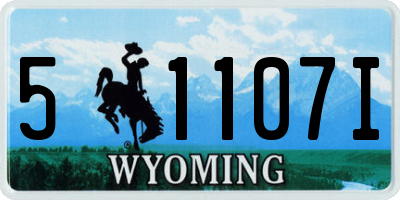 WY license plate 51107I