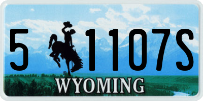 WY license plate 51107S