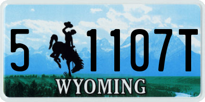 WY license plate 51107T