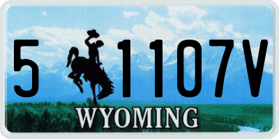 WY license plate 51107V