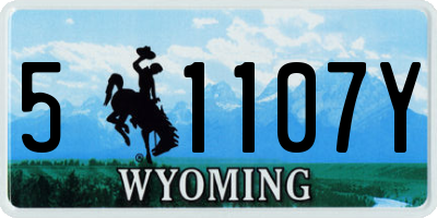 WY license plate 51107Y
