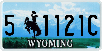 WY license plate 51121C