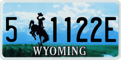 WY license plate 51122E