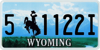 WY license plate 51122I