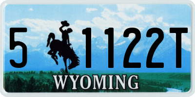 WY license plate 51122T