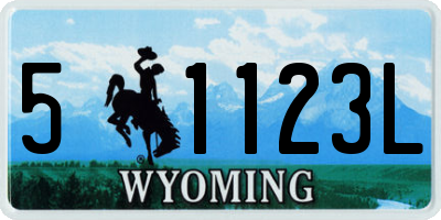 WY license plate 51123L