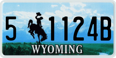 WY license plate 51124B