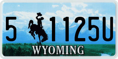 WY license plate 51125U