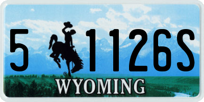 WY license plate 51126S