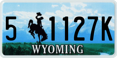 WY license plate 51127K