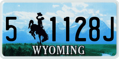 WY license plate 51128J