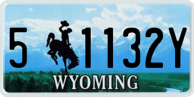 WY license plate 51132Y