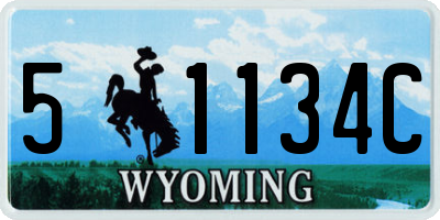 WY license plate 51134C