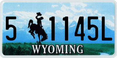 WY license plate 51145L