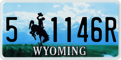WY license plate 51146R