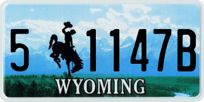 WY license plate 51147B