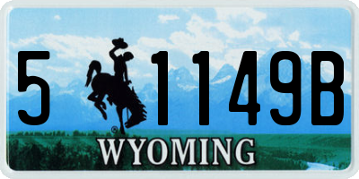 WY license plate 51149B