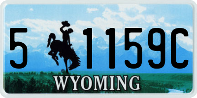 WY license plate 51159C