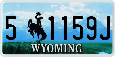 WY license plate 51159J