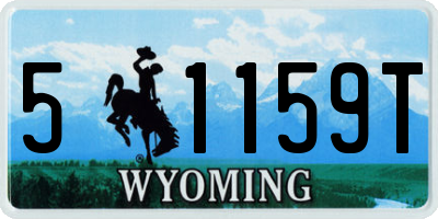 WY license plate 51159T