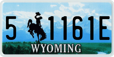 WY license plate 51161E