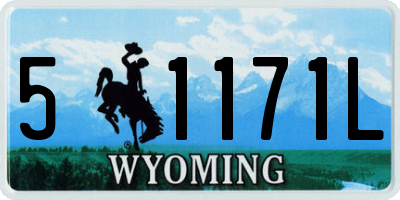 WY license plate 51171L