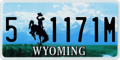 WY license plate 51171M