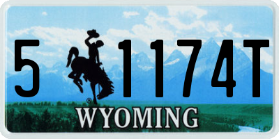 WY license plate 51174T
