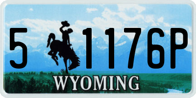 WY license plate 51176P