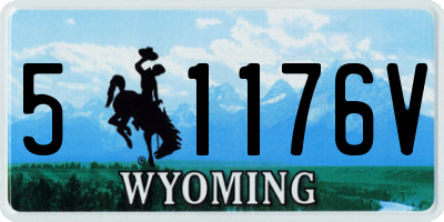 WY license plate 51176V