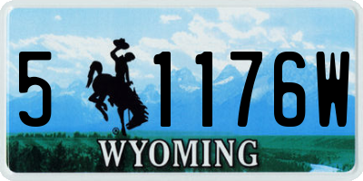 WY license plate 51176W
