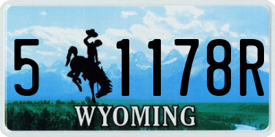 WY license plate 51178R