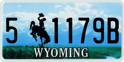 WY license plate 51179B
