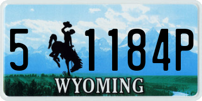 WY license plate 51184P