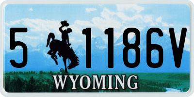 WY license plate 51186V