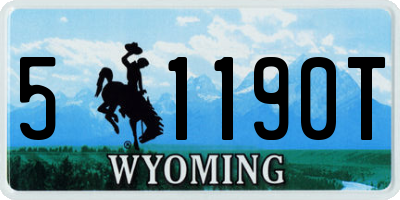 WY license plate 51190T