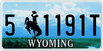 WY license plate 51191T
