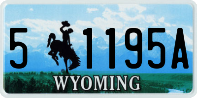 WY license plate 51195A