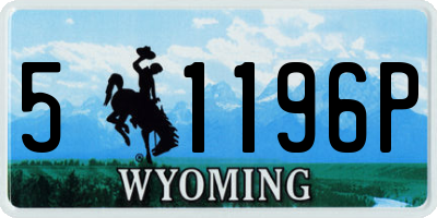WY license plate 51196P