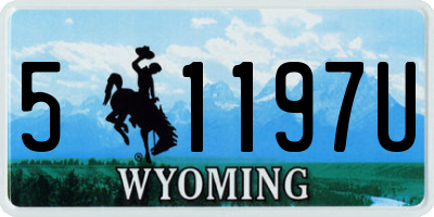 WY license plate 51197U
