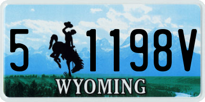 WY license plate 51198V