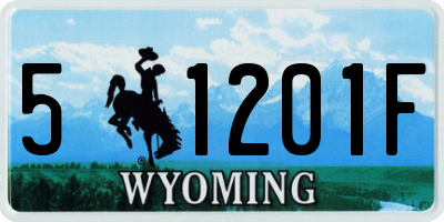 WY license plate 51201F