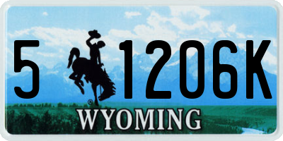 WY license plate 51206K