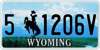 WY license plate 51206V
