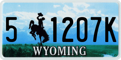 WY license plate 51207K