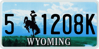WY license plate 51208K