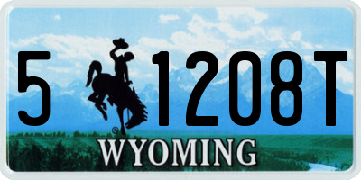 WY license plate 51208T